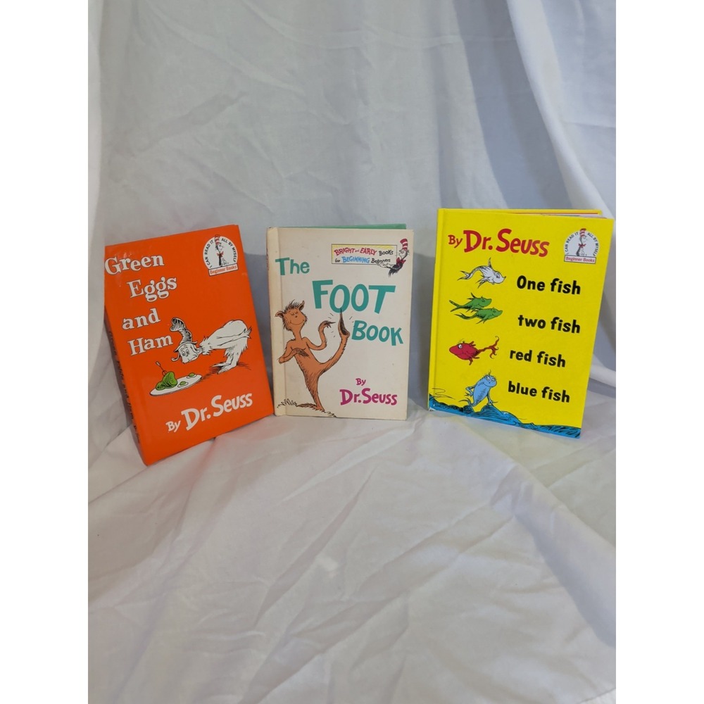 3 Dr. Seuss Hardback Books Beginner Books